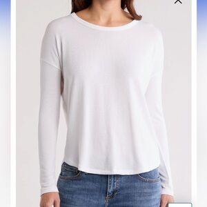 Rag and bone long sleeve white tee